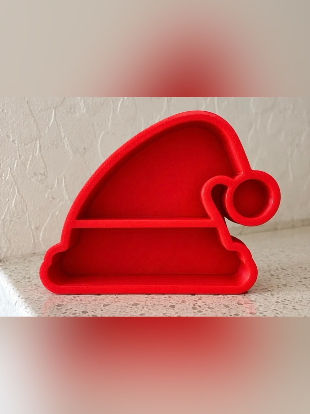 Festive Red Santa Hat Shelf Accent - Brand: